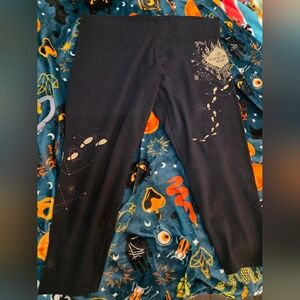 Harry Potter Marauder's Map Black Leggings With Gold Print